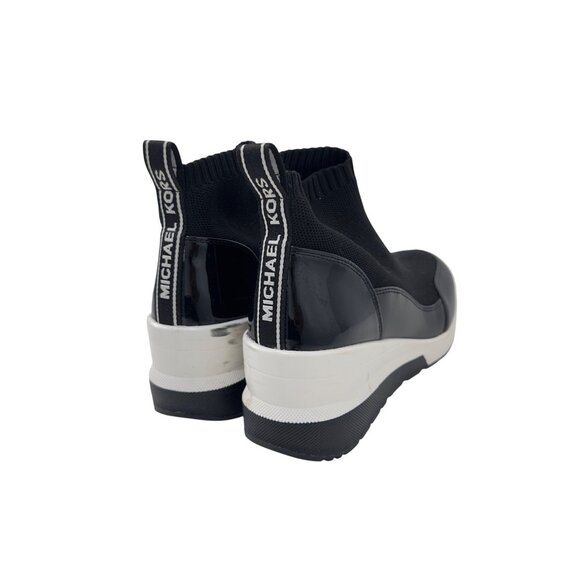 Michael Kors Womens SZ 7 Slip-On Stretch Knit Sock High Top Sneakers Black - Picture 9 of 16